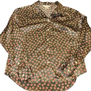Austin‎ Reed | Vintage | Womens 6 | Silk | Button Down | Long Sleeve Blouse
